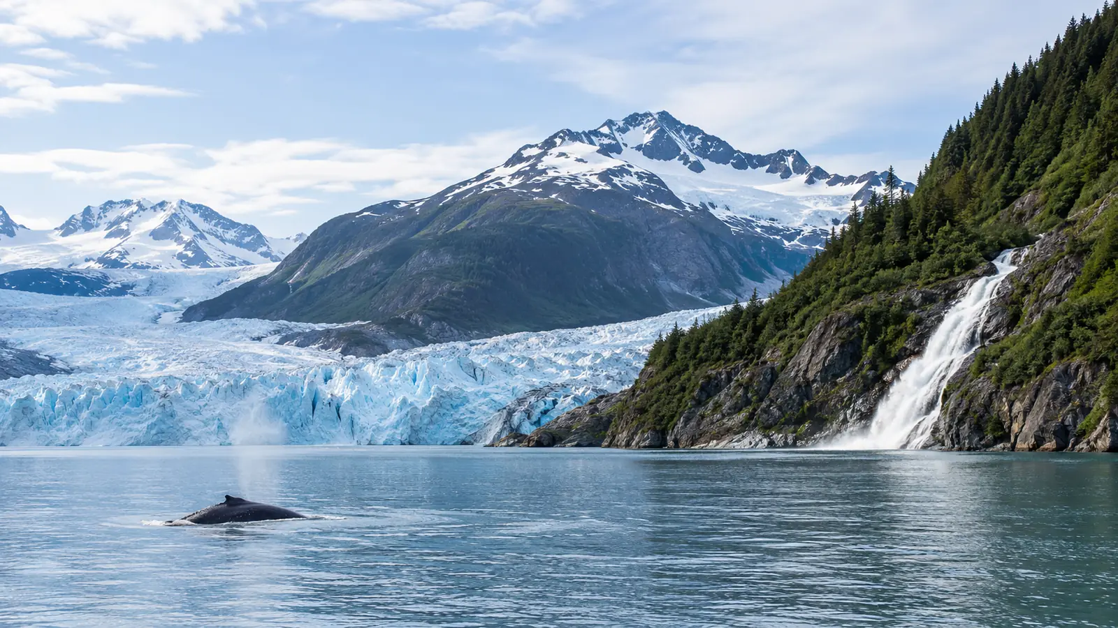 Glaciar Mendenhall, Nugget Falls y avistamiento de ballenas