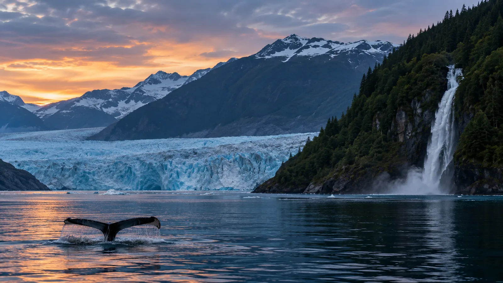 Glaciar Mendenhall, Nugget Falls y avistamiento de ballenas